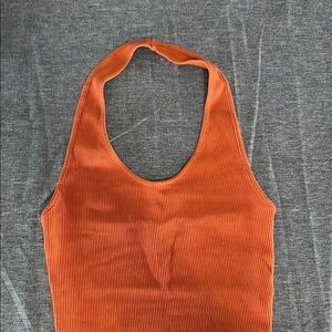 Topshop Women’s Size 4 Burnt Orange Halter Top